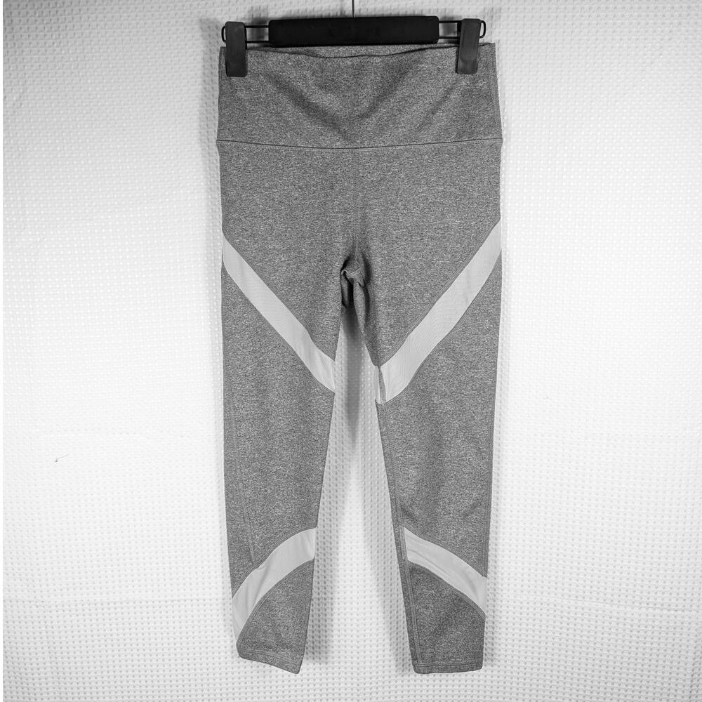 Aerie High Rise Leggings Women M Gray Stretch Athletic Pants Reflective Joggers